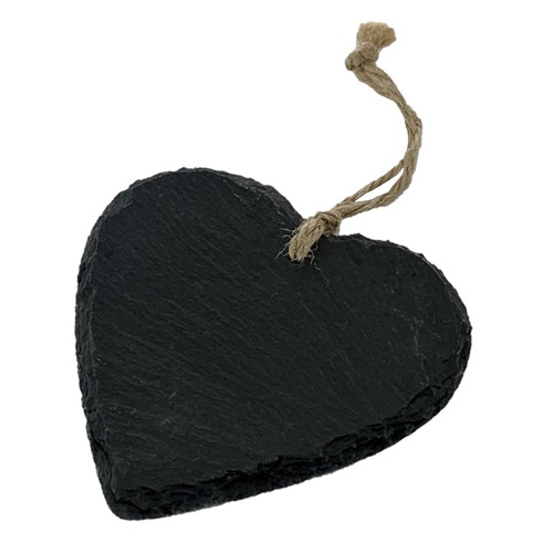 Schiefer herz hänger 10x10cm - schiefer,