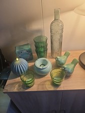 " 11 DEKO-TEILE IN GRÜN"