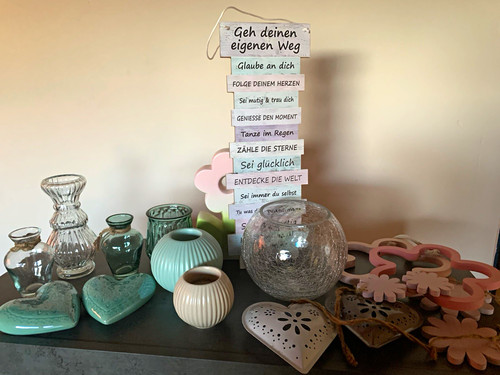 Deko set glas keramikvasen - set,